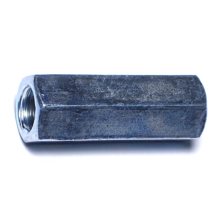 Midwest Fastener Coupling Nut, 3/4"-10, Steel, Zinc Plated, 2-1/4 in Lg, 25 PK 03641